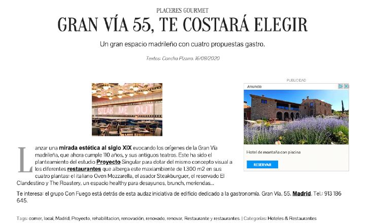 Revista MiCasa habla de la nueva novedad: Gran Vía 55