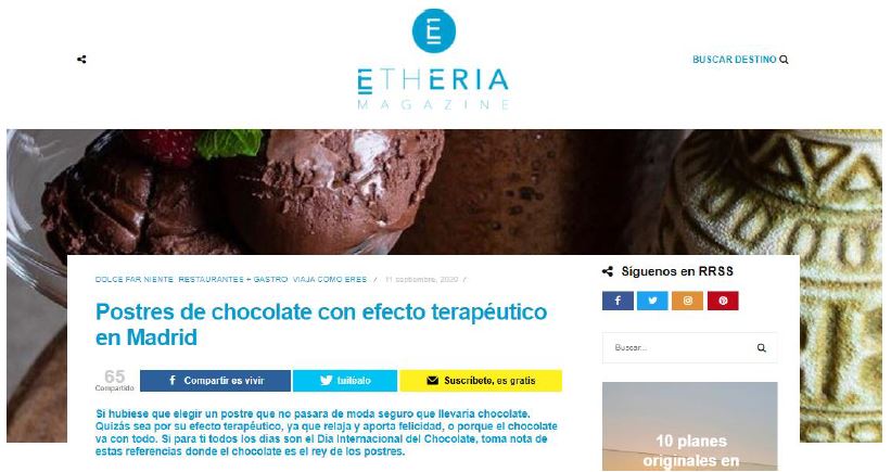 El Chocolate es Terapéutico | Etheria Magazine