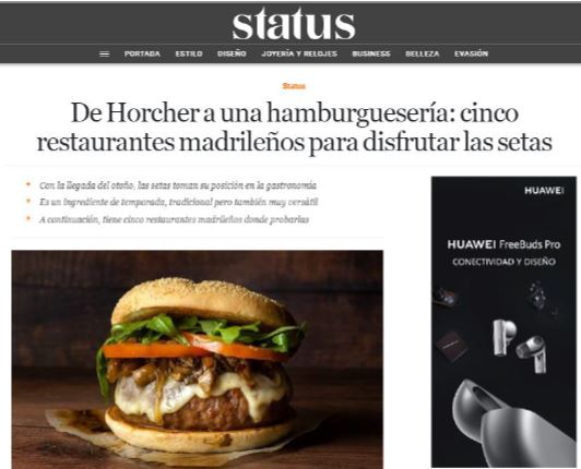 Status: disfruta de las setas en SteakBurger y Ôven