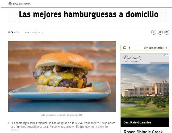 El Mundo Gastronomía – Las mejores hamburguesas en tus pedidos a domicilio