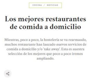 Mejores restaurantes de comida a domicilio