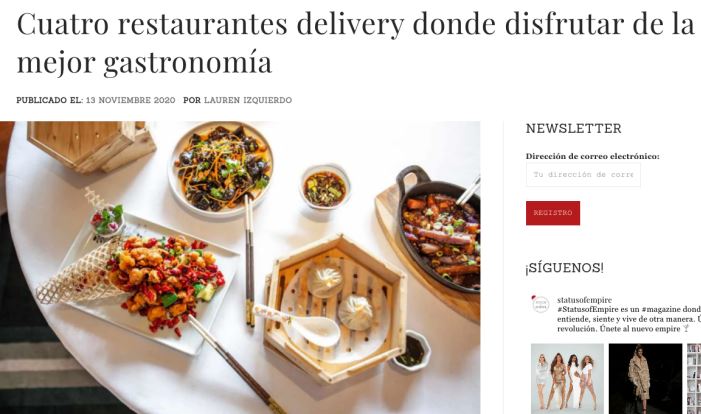 Restaurantes delivery para disfrutar de la mejor comida