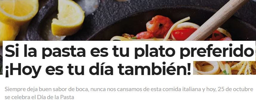 ¿Tu comida favorita es la pasta? ¡Pues no puedes dejar de celebrar este día!