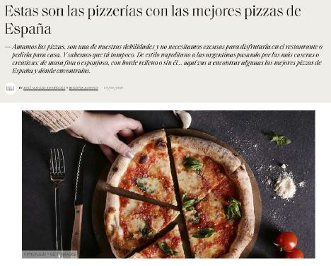 Pizzerías con las mejores pizzas de España