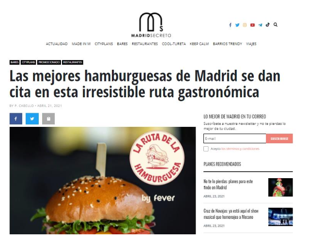 Las mejores hamburguesas de Madrid