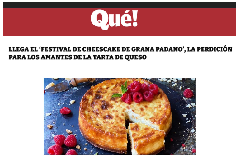 Festival de cheesecake de Grana Padano