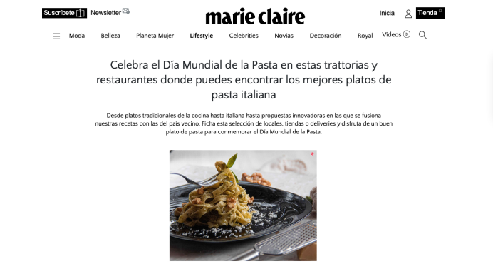 Celebra el día mundial de la pasta con la mejor pasta italiana