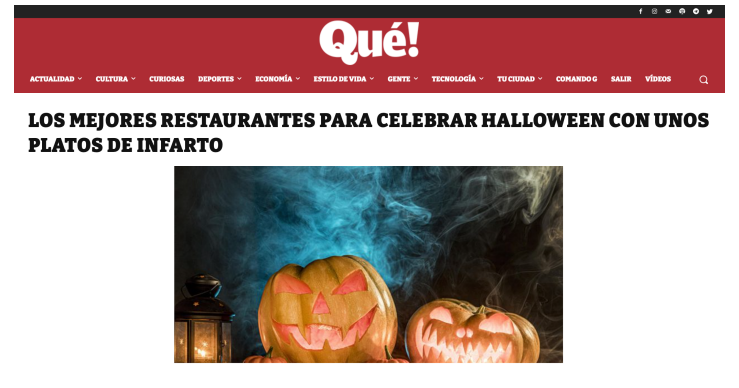 Santita entre los mejores restaurantes para celebrar Halloween