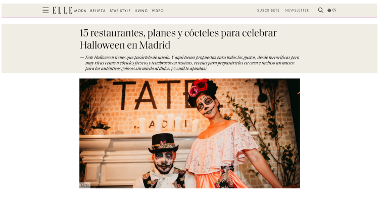 Los mejores restaurantes para celebrar Halloween en Madrid