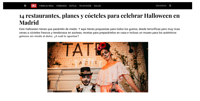 Los mejores planes para celebrar Halloween en Madrid