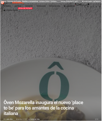 El nuevo restaurante con barra española de Ôven, el mejor lugar para los amantes de la cocina italiana
