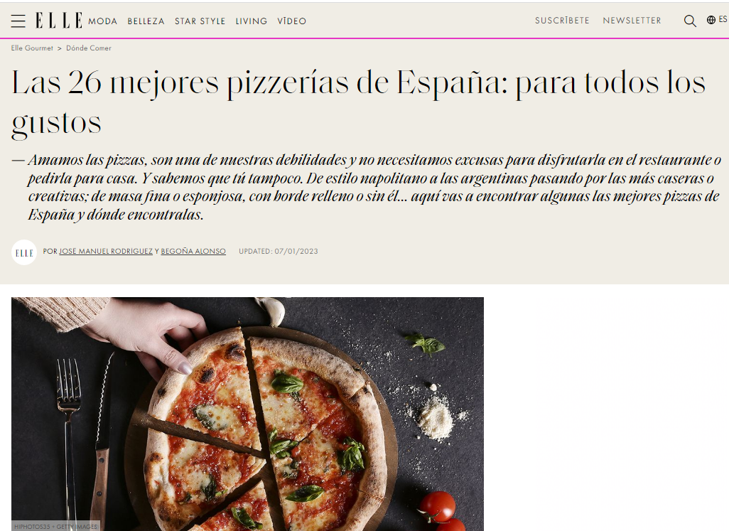 Las 26 mejores pizzerías de España: para todos los gustos