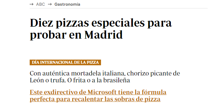 Diez pizzas especiales para probar en Madrid