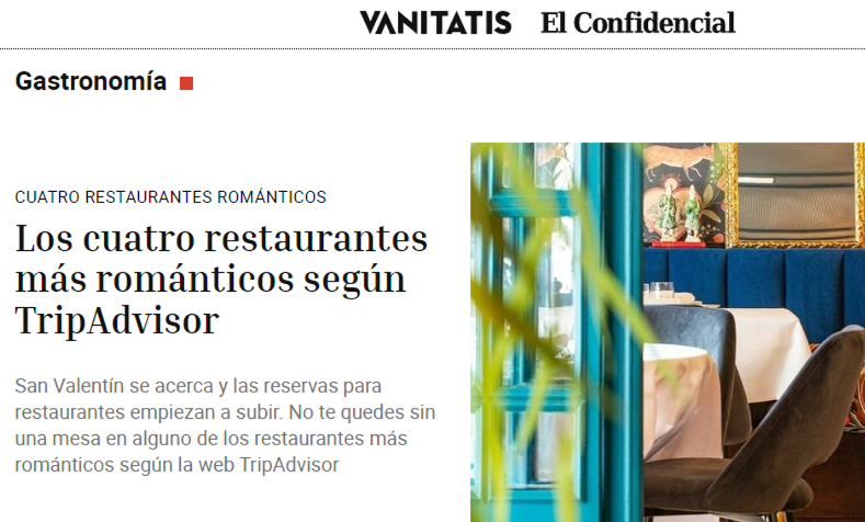 Los cuatro restaurantes más románticos según TripAdvisor