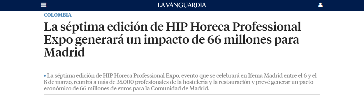 La séptima edición de HIP generará un impacto de 66 millones para Madrid