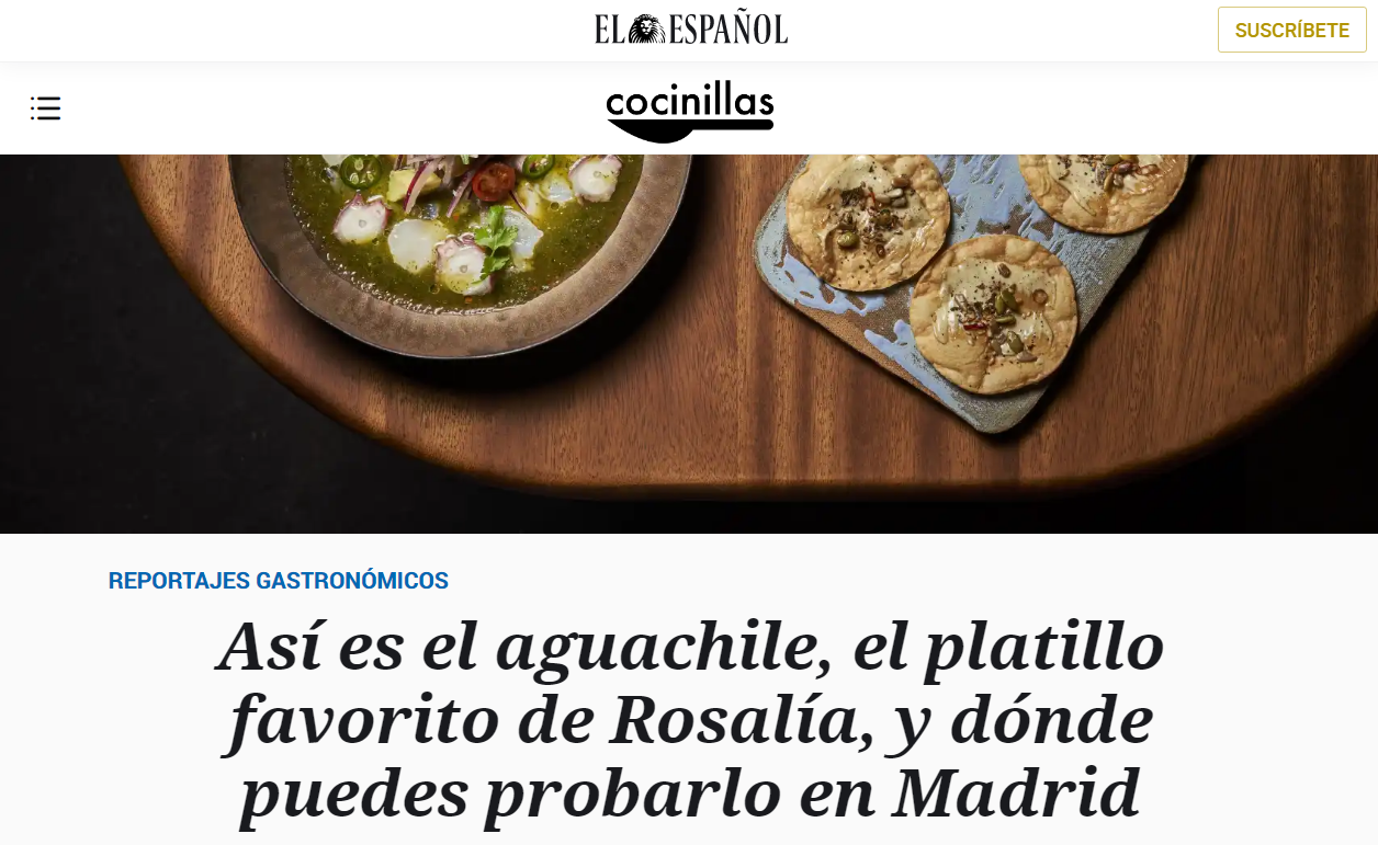 ¿Qué es el aguachile y por qué es el plato favorito de Rosalía?