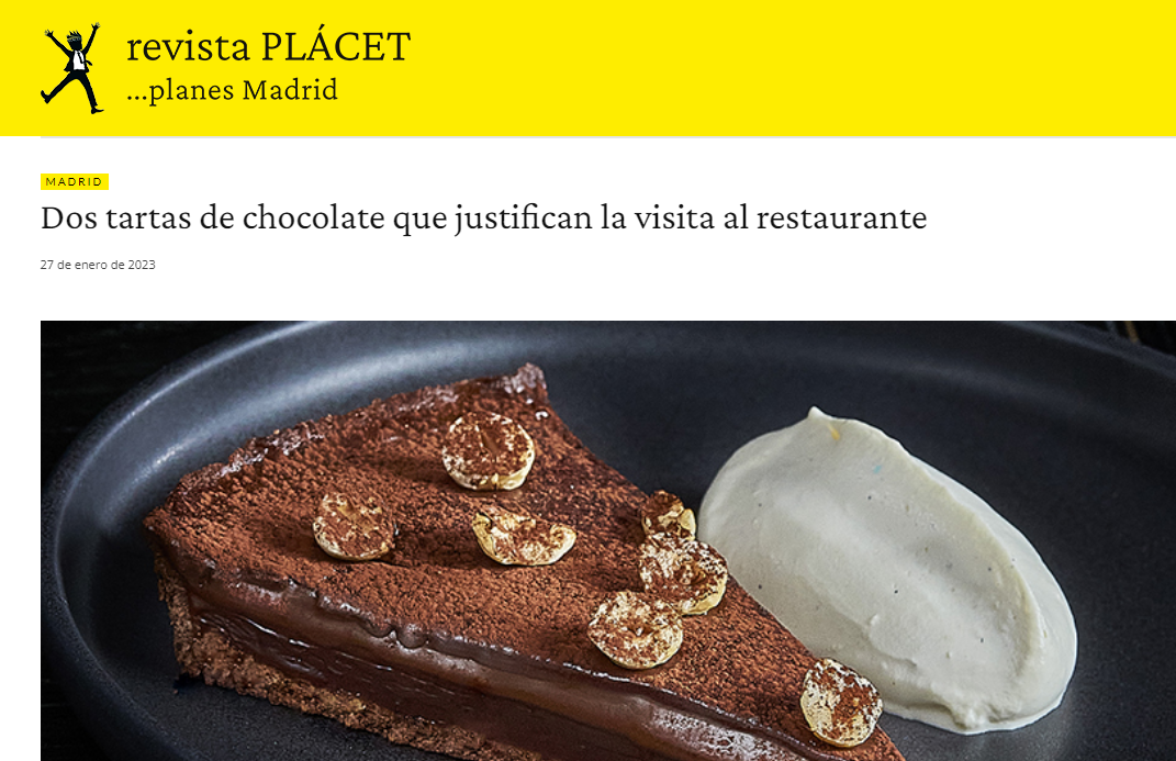 Dos tartas de chocolate que justifican la visita al restaurante