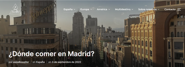 ¿Dónde comer en Madrid?