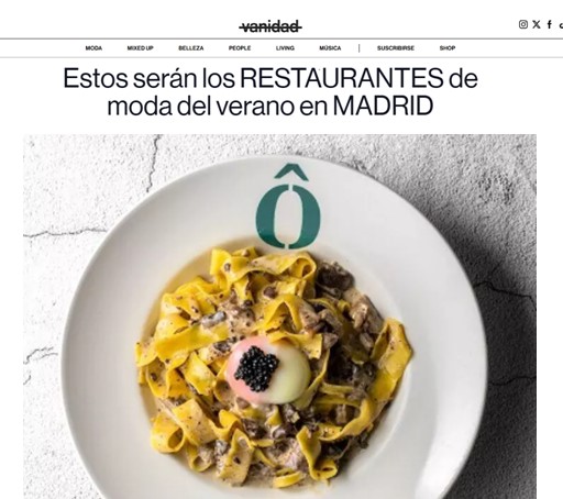 Estos serán los RESTAURANTES de moda del verano en MADRID